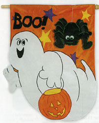 View Boo Buds Applique Flag 32"X40" - 15269EG