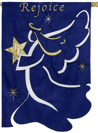 View Rejoice Angel Applique Flag 30"x44" - 15341EG