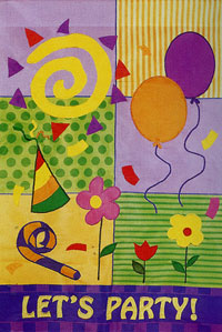 View Let's Party Garden Flag 12.5"x18" - 16388EG