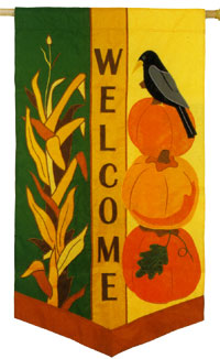 View Something to Crow About Applique Garden flag 12"x18" - 16454EG