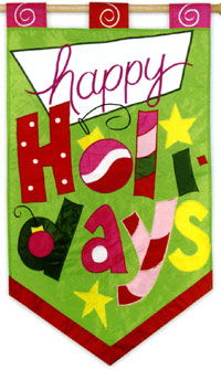 View Happy Holiday Garden Flag 12"x18" - 16478EG