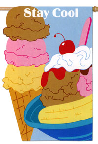 View Ice Cream Applique Garden Flag 12.5"x18" - 16547EG