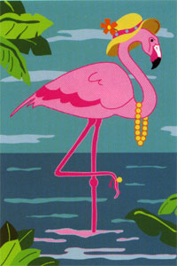 View Pink Flamingo Applique Garden Flag 12.5"x18" - 16556EG