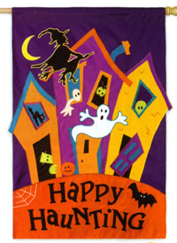 View Happy Haunting Applique Garden Flag 12.5" x 18" - 16584EG