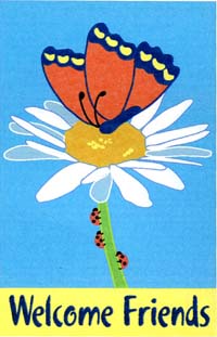 View Welcome Applique Flag 28"x44" - 15628EG