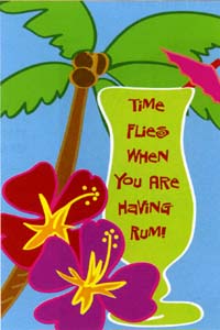 View Time Flies When You Are Having Rum Applique Garden Flag 12.5"x18" - 16640EG