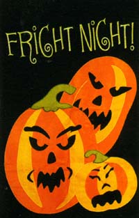 Welcome to Fright Night Applique Garden Flag 12.5"x18"
