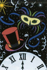 View Mid-Night New Year's Nylon Garden Flag 13.5"x18" - 66002tg