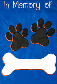 View In Memory of Puppy Cemetary Garden Flag 12"x18" - 16C001EG