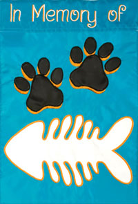View In Memory of Cat Cemetary Garden Flag 12"x18" - 16C002EG