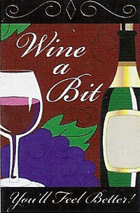 Wine Applique Flag 28"x44"