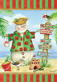 View Snowman Sandman Flag 28"x40" - 1713CD