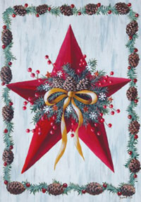 View Holiday Barn Star Flag 28"x40" - 1714CD