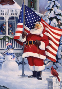 View American Santa Flag 28"x40" - 1717CD
