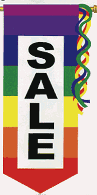 View SALE Applique Banner Flag 24"x58" - 20001TG