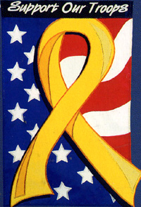 View Support Our Troops Garden Flag 11.5"x18" - 22433