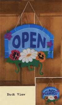 View Open / Closed Doornament 16"x17" (Includes hanging string and velcro tabs for easy display) - 22542