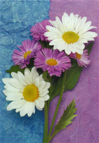 View Daisies and Asters Impressions Flag 28"x40" - 23283