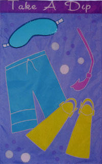View Take a Dip Applique Flag 28"x44"    **last one available** - 23692