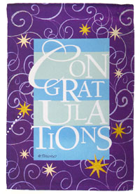 View Congratulations Impressions Flag 28"x40" - 24054