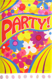 View Groovy Party Impressions Flag 28"x40" - 24055
