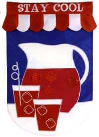 View Stay Cool Applique Flag 28"x44" - 24712