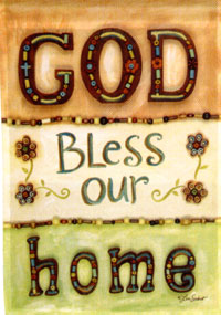 God Bless Our Home Impressions Flag 28"x40"