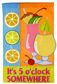 What Time Is It? Applique Flag 28"x44"