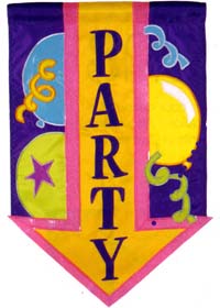 View Party Applique Garden Flag 11.5"x18" - 25599