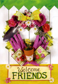Garden Wreath Impressions Flag 28"x40"