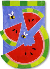 Watermelon Treat Applique Flag 28"x44"
