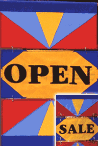 View OPEN/SALE Interchangeable Garden Flag 11.5"x18" - 27223