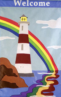 View Keeper of The Light Applique Flag 28"x44" - 27262