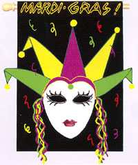 View Mardi Gras Mask 28"x40" - 2747CF