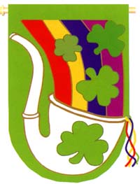 View St. Pats Pipe Applique Garden Flag 12"x18" - 108CF