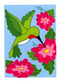 View Hummingbird Applique Flag 28"x40" - 2812CF