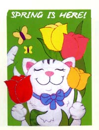View Spring Is Here! Applique Flag 28"x40" - 2836CF
