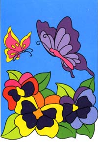 View Butterflys w/ Blue Background Applique Flag 28"x40" - 2847CF