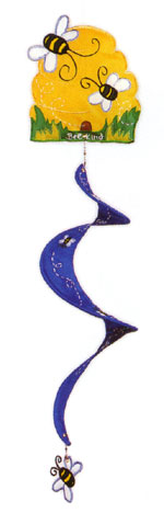 Bee Kind Applique Windspinner 8.5"x30"