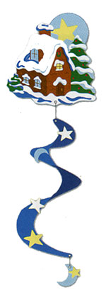 View Gingerbread House Applique Windspinner 8.5"x30" - 45069EG