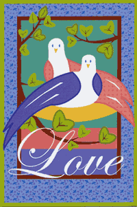 View Love Birds Garden Flag 12"x18" - 51201A