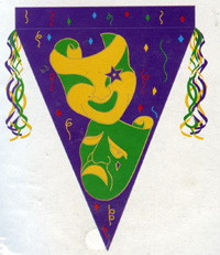 View Mardi Gras Triangle Flag 28"x40" - 514cf
