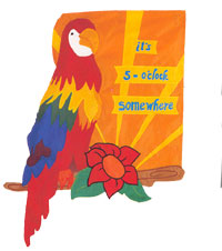 View It's 5 O'clock Somewhere Inflatable Flag 20"x30" - 5208CD