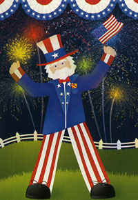 View Uncle Sams Big Day Flag 28"x40" - 52139A