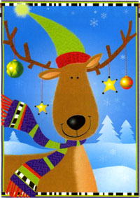 View Randy The Reindeer Flag 28"x40" - 52166A