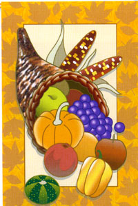 View Harvest Cornucopia Flag 28"x40" - 52555A