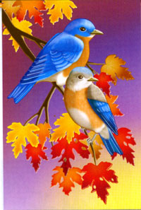 View Prelude in Blue Flag 28"x40" - 52654A