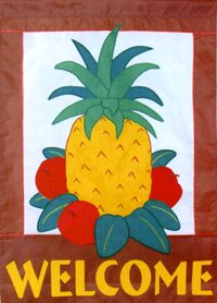 View Country Pineapple Applique Flag 28"x40" - 52816A