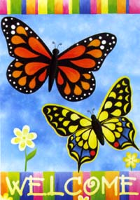 View Welcome Butterflies Flag 28'x40" - 52827A