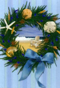 View Coastal Wreath Flag 28"x40" - 52915A